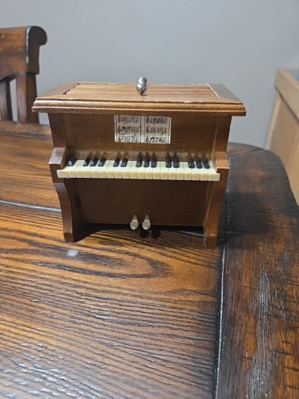 Midcentury Modern Unique Wooden Piano 6 piece Coaster Set